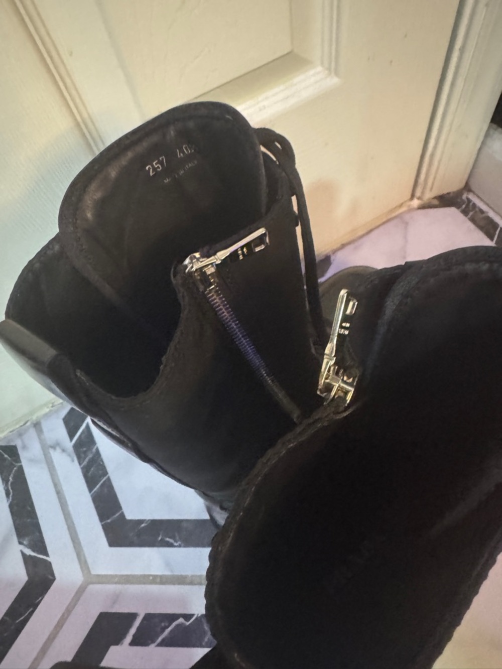 Prada NWT Chunky Black Combat Boots with Side Zipper - Picture 7 of 12